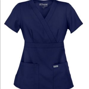 GREYS ANATOMY NAVY BLUE SCRUB SET.
